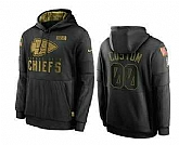Kansas City Chiefs Customized Black Salute To Service Sideline Performance Pullover Hoodie,baseball caps,new era cap wholesale,wholesale hats